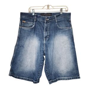 Vintage Southpole Denim Shorts Blue Baggy Wide Jorts Mens Size 36 Faded Y2K